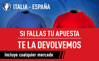 sportium bono 25 euros Italia vs España si fallas devolución 27 junio sportium bono 25 euros Italia vs España si fallas devolución 27 junio