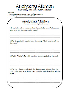 Tunes Tuesday - Do YOU teach ALLUSION? - I'm Lovin' Lit