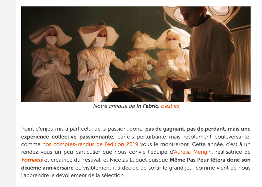 La Sélection Officielle de la 10ème édition du Festival MEME PAS PEUR sur Écran Large La Sélection Officielle de la 10ème édition du Festival MEME PAS PEUR sur Écran Large