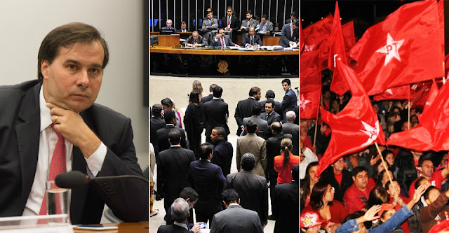 Se houver dúvida sobre o significado da expressão “cretinismo parlamentar”, os principais partidos da esquerda brasileira correm o risco de esclarecê-la cabalmente.
Setores relevantes das bancadas do PT e do PCdoB na Câmara dos Deputados, ao flertar com o apoio a Rodrigo Maia (DEM-RJ) para a chefia da casa, apresentam-se para queimar em praça pública a bandeira da luta antigolpista.
Traduz-se como vergonha e erro grosseiro, afinal, a simples especulação sobre a possibilidade de alinhamento com um dos expoentes da campanha do impeachment da presidente Dilma Rousseff, além de representante visceral da agenda conservadora.
Vale mesmo a pena dar um tapa na cara da resistência democrática e popular, em troca de duvidosos benefícios no jogo interno e de fantasiosa expectativa na divisão da base do governo Temer?
Não ocorre aos defensores dessa iniciativa o perigo real e imediato de desmoralizar o discurso que vem permitindo unificar as mais diversas vozes progressistas, marcado pela demarcação incontestável de fronteiras com o campo do golpismo?