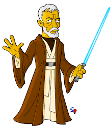 obi wan kenobi wars star punx springfield cartoon simpsons animated characters cartoons comic drawings comics