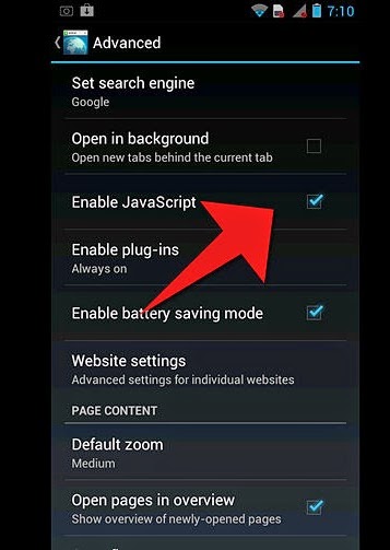 Akhtar Abbas: How to Enable JavaScript on an Android phone