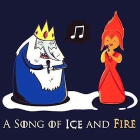 Meme de humor sobre los libros de Canción de Hielo y Fuego
