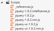 jQuery程式檔清單