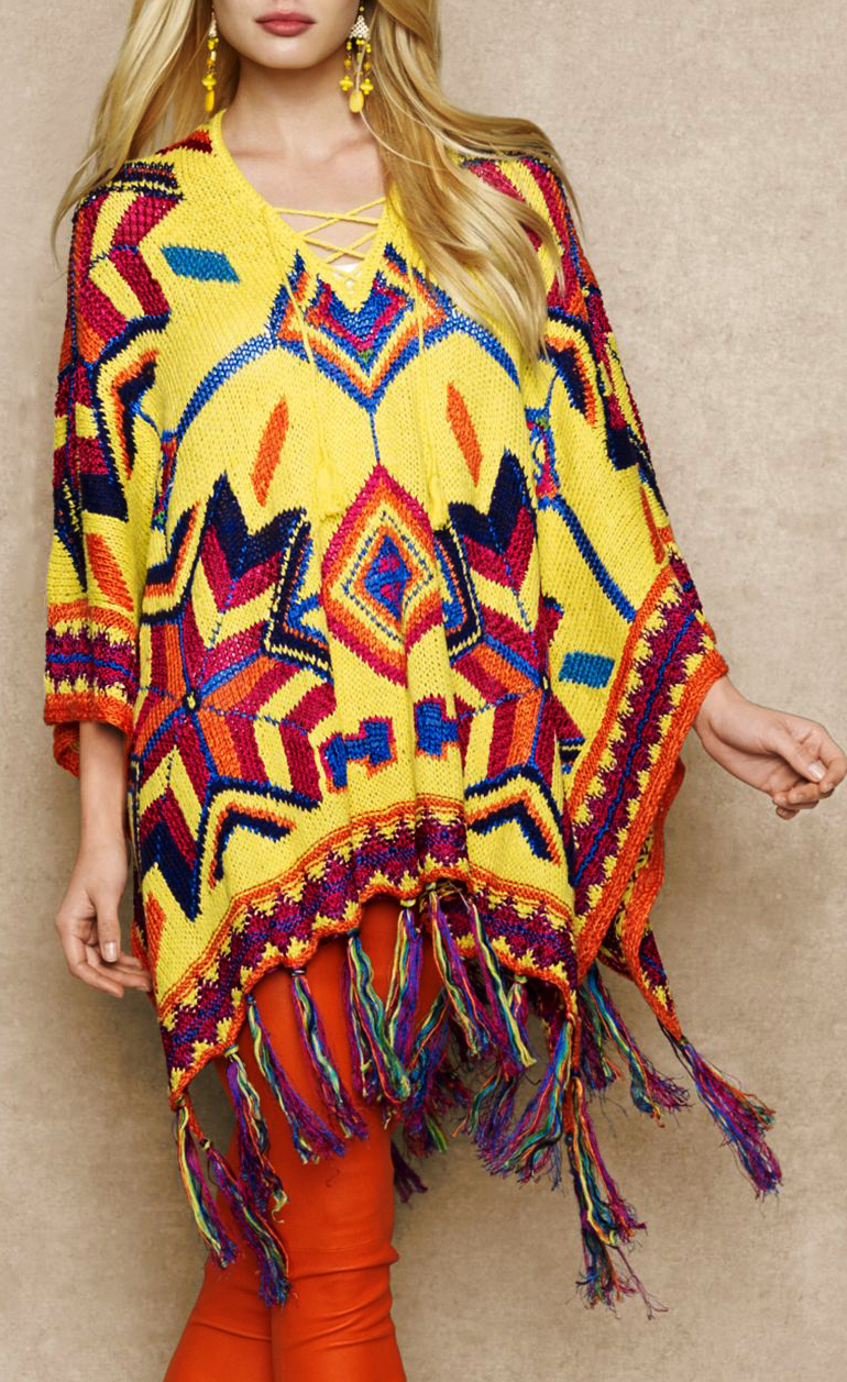 Hand-Knit Poncho by Ralph Lauren