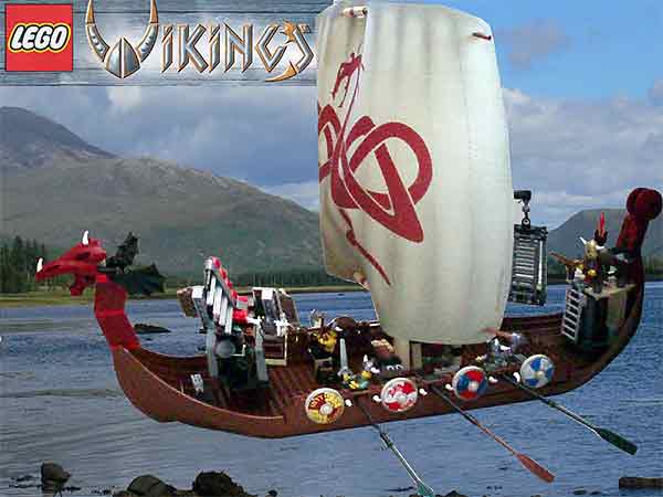 7018 LEGO VIKINGS Ship Challenges The Midgard Serpent Sea 