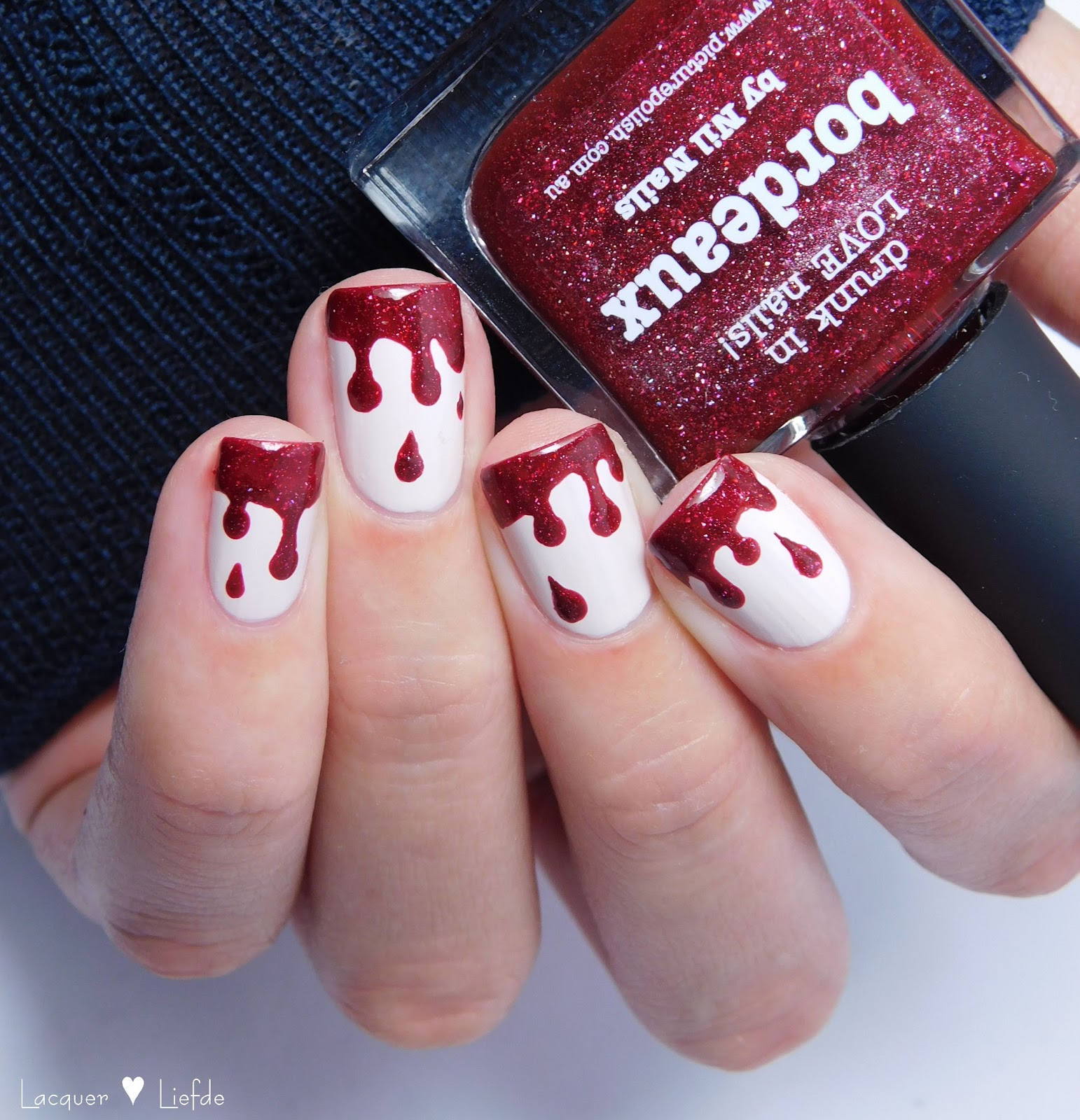 Lacquer Liefde Blood Drip Nail Art