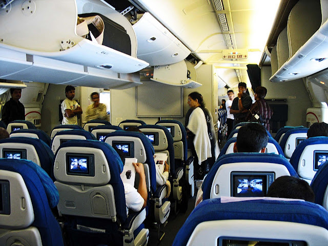 inside of an aeroplane