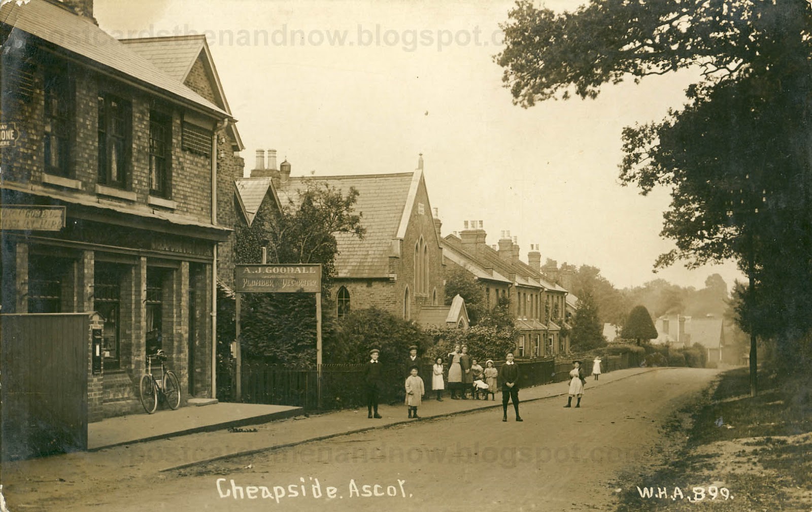 Postcards Then and Now Cheapside, Near Ascot, Berkshire c1912