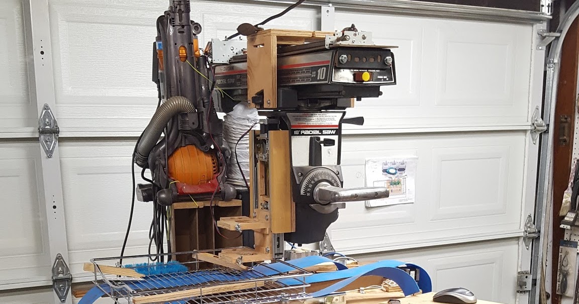 Chip's Wood Shop DIY CNC Router from a Radial Arm Saw