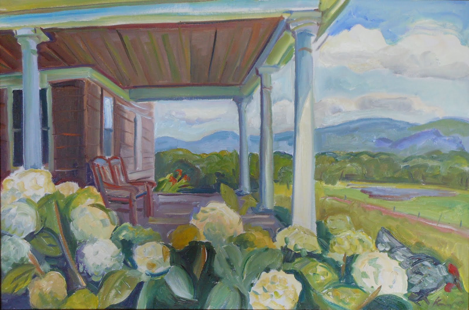Kate Knapp Artist Blog Porch at Balsam Hill Farm