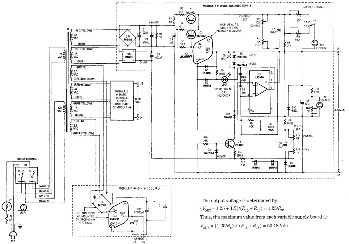 Simple Universal Laboratory Power Supply Circuit Diagram | Electronic