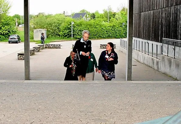 Princess Benedikte of Denmark attended opening of Nordic Scout conference at Gribskov Cultural Hall in Helsinge. Benedikte wore skirtsuit