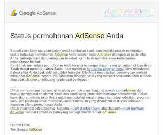 tidak dapat meminjau situs anda- 5 penolakan Google Adsense tidak dapat meminjau situs anda- 5 penolakan Google Adsense