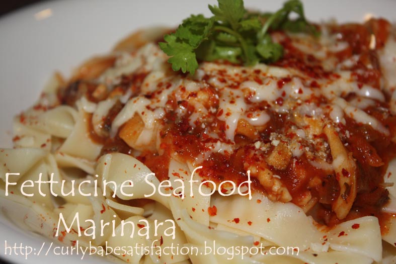 Curlybabe's Satisfaction Fettuccine Seafood Marinara