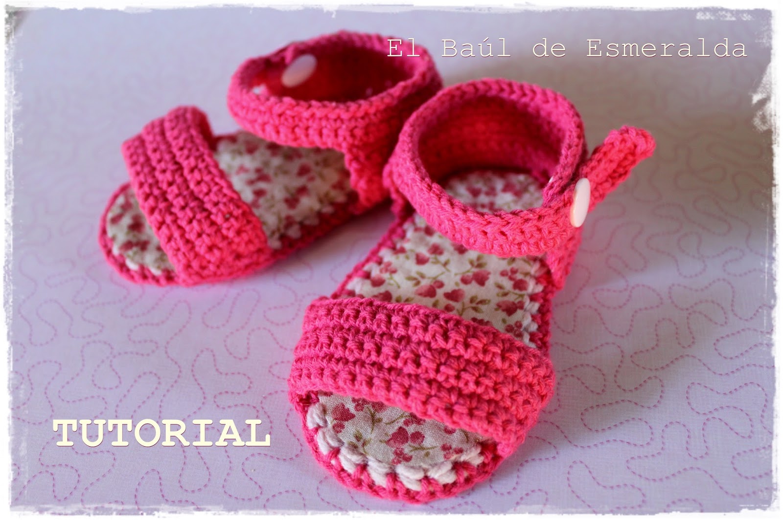El baúl de Esmeralda ♥♥♥: TUTORIAL: Sandalias para bebé, tejidas a ganchillo