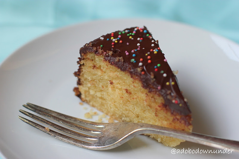 adobo down under Simple buttermilk cake with chocolate butter glaze