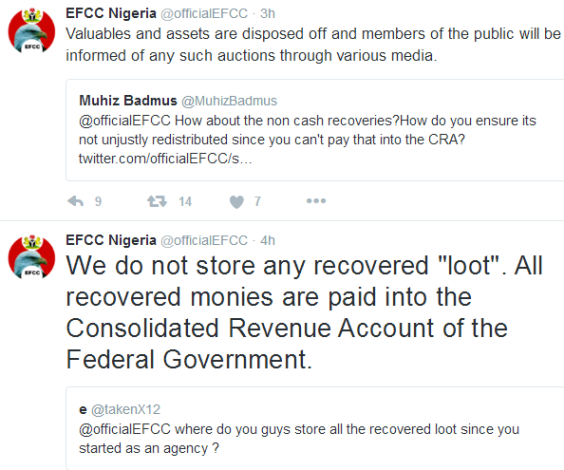 unnamed 'What we do with recovered loots' - EFCC