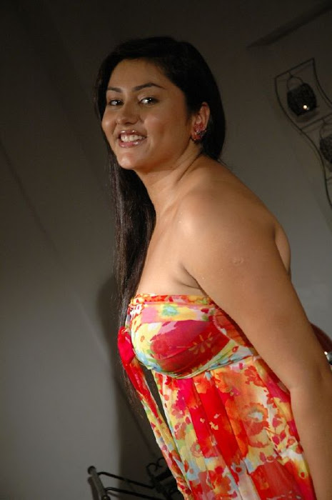 namitha in strapless gown latest photos