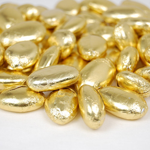 Silver and Gold Foil Jordan Almonds Unxia