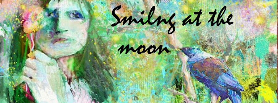 Smiling at the moon