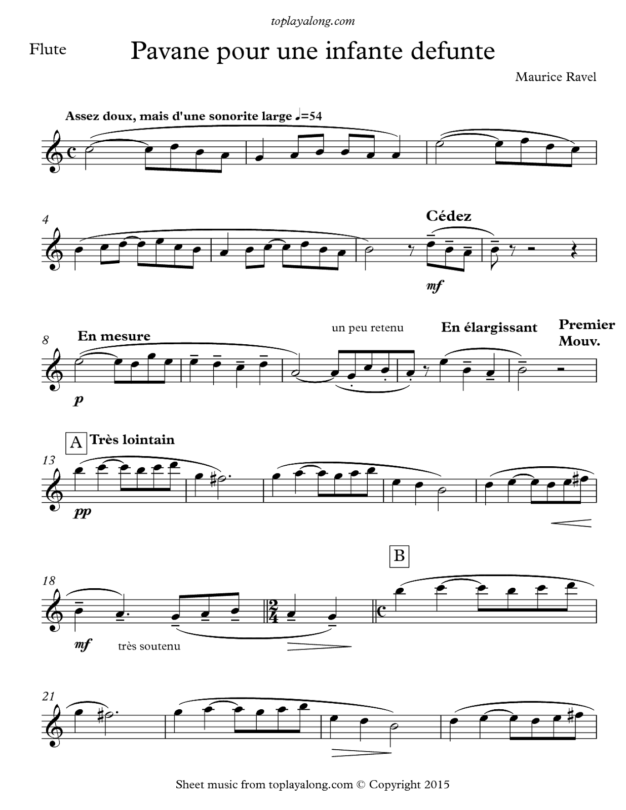 #1, Introduction, the first two meaures of Ravel's Pavane for a dead ...