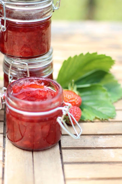 Torte-llini: Erdbeer-Pfirsich Marmelade bei sommerlichen 38°C - {Meine ...