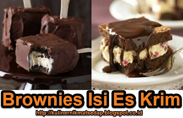 Brownies Panggang Isi Es Krim Berlumur Coklat Brownies Panggang Isi Es Krim Berlumur Coklat