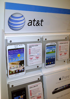 AT&T AT&T cell phones in store display