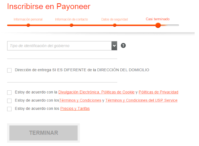 Paso a Paso Tarjeta Payoneer