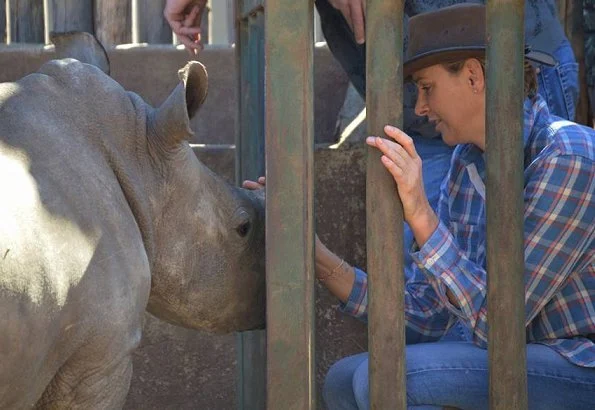 Princess Charlene of Monaco visited The Rhino Orphanage in the Limpopo. The orphanage is the first specialist non-commercial centre