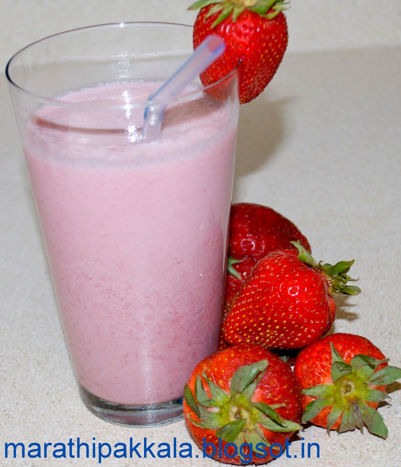 Marathi Pakkala Strawberry Milk Shake