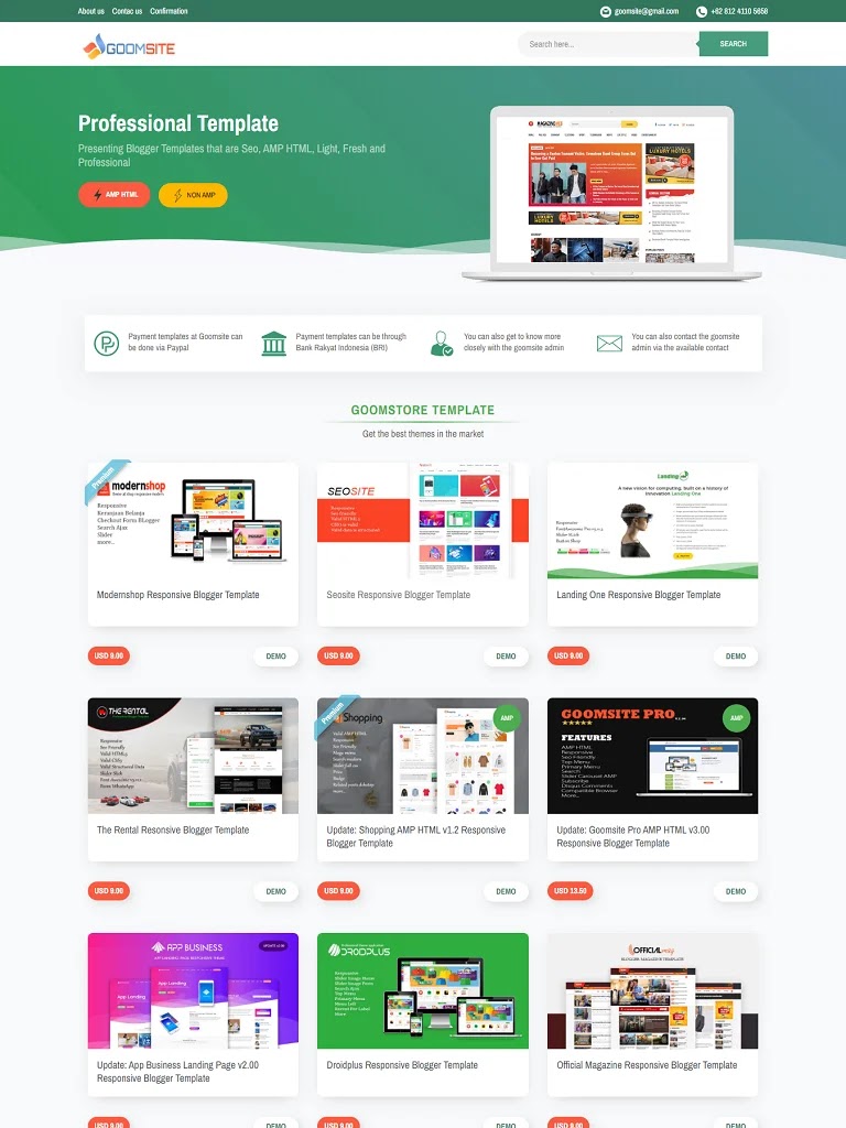 Template blogspot chuyên bán giao diện blogger chuẩn seo
