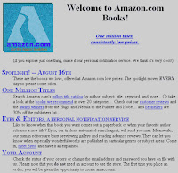 La página de Amazon en 1995