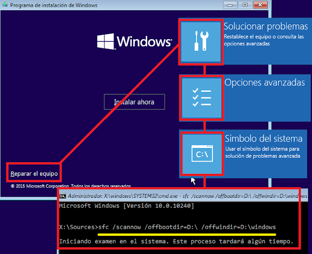Windows: Reparar archivos del sistema