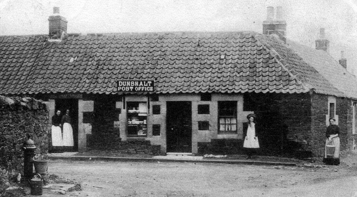 Tour Scotland Old Photograph Post Office Dunshalt Fife Scotland