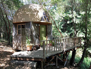 Escape to the great outdoors. The Mushroom Dome Cabin is off the beaten path.