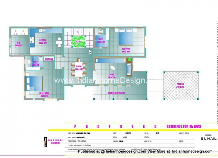 Free House Plan 2200 Sq Ft 3 Bedroom Villa Home