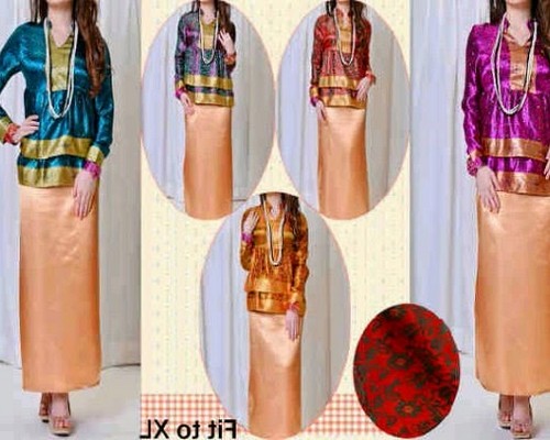 Model Baju Songket Pesta Kombinasi Silungkang Modern 