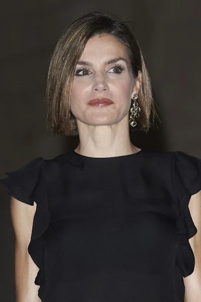 King Felipe, Queen Letizia, Queen Sofia attend a official reception at the Almudaina Palace