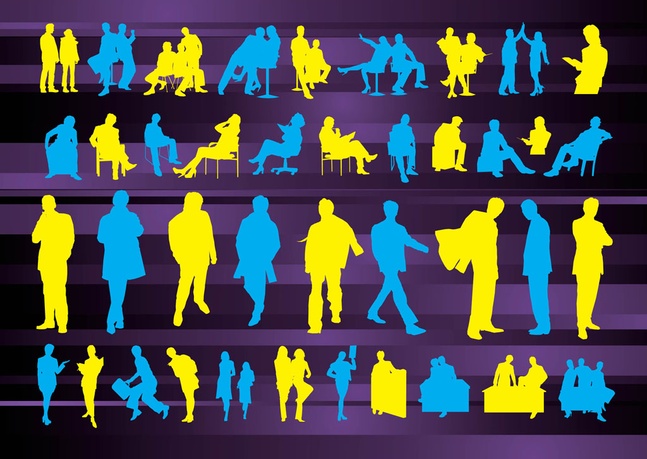 Free Vector Business People Silhouettes
