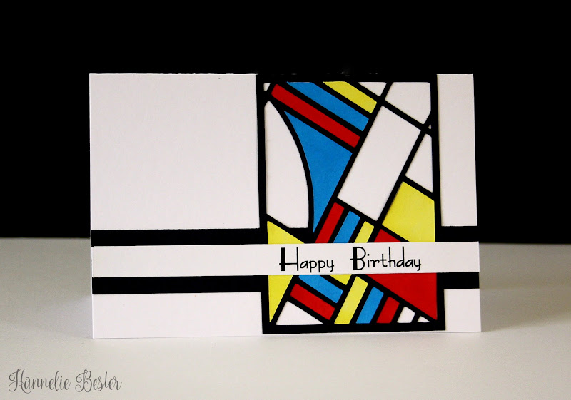 abstract art birthday card