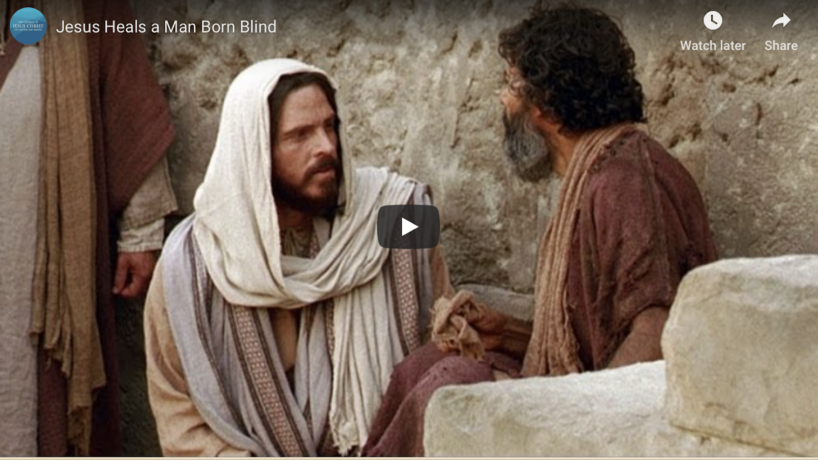 Week 18 Jesus Heals A Blind Man