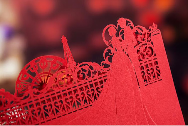 elegant, red, laser cut, design, pattern, wonderland, fairy tale, big ben, eifel tower, gold hot stamping, personalized, personalised, printing, malaysia, bespoke, kuala lumpur, selangor