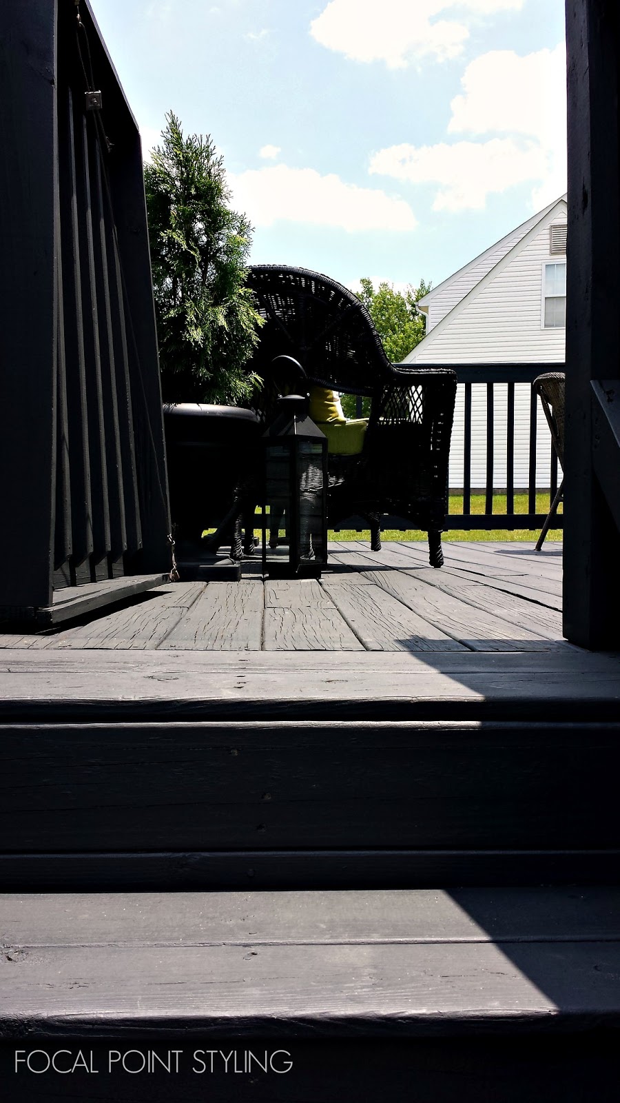 FOCAL POINT STYLING Before & After Black Slate Stain Deck & Repair