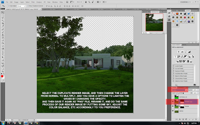IN PUTTING H5N1 GRASS IMAGE WITH RENDER IMAGE  POST PROCESSING  PS TUTORIAL ADDING GRASS