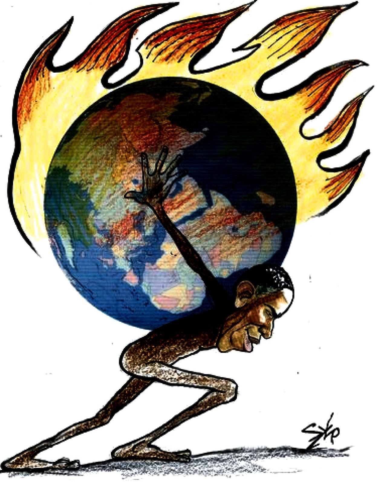 Szep: Obama carrying the planet.