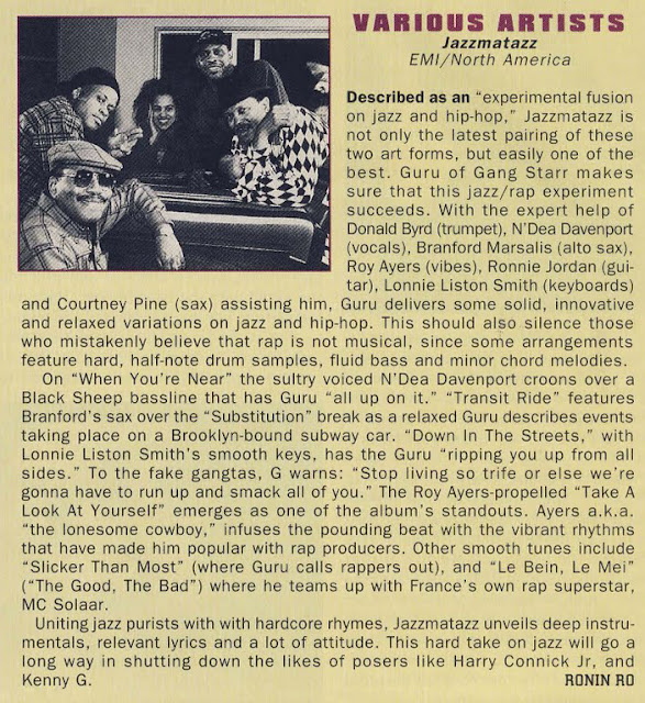 HipHopTheGoldenEra Album Review Jazzmatazz 1993