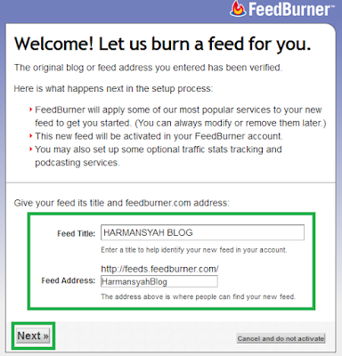 Cara Mendaftarkan Blog ke FeedBurner