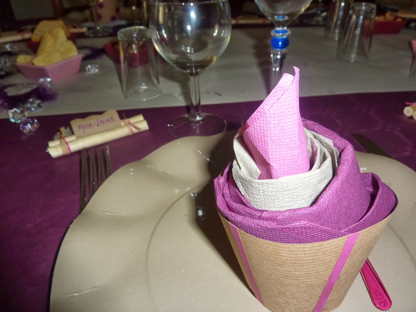 Anelore scrap&cie: Décoration de table anniversaire Femme